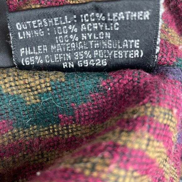 Vintage Wilson’s Adventure Bound Hooded Green Leather Jacket Size M - Picture 13 of 14